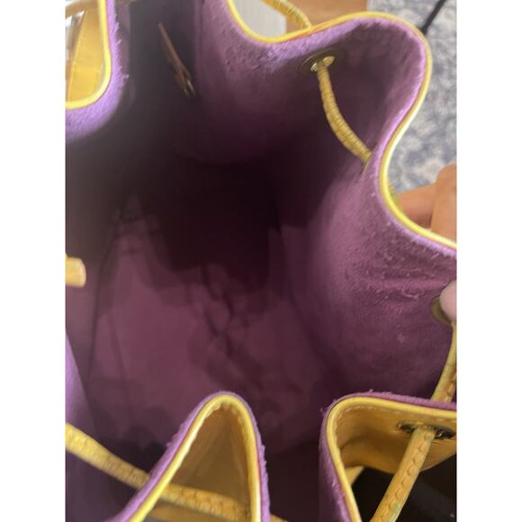 Louis Vuitton Noé Petit Epi Leather Bucket Bag Cipango Gold Yellow Purple - Picture 7 of 7